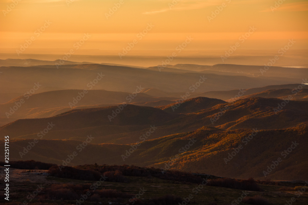 Crimean mountains. View from Chatyr-Dag mountain