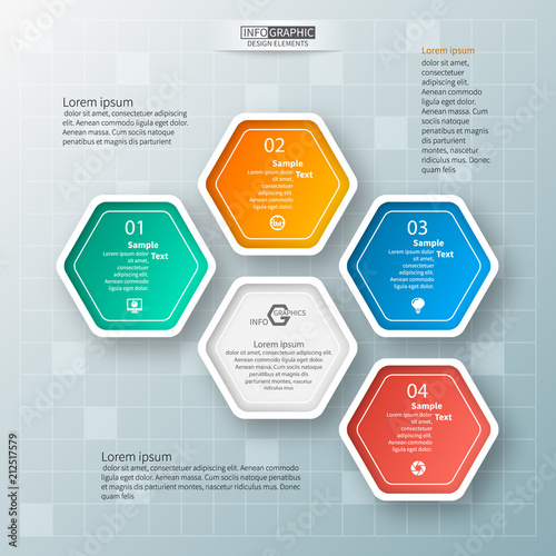 Abstract 3D Paper Infographics