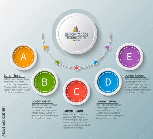 Abstract 3D Paper Infographics