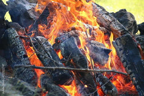 hot fire burning