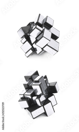 Картината върху платно Variation of a puzzle cube isolated