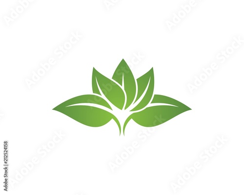 Logos of green leaf ecology nature element