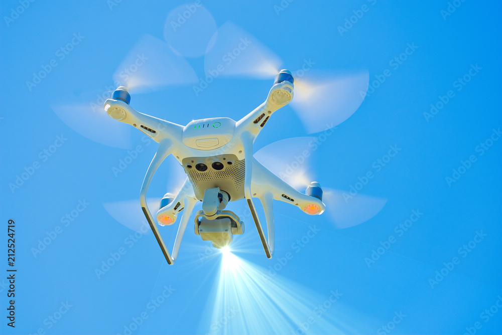 Imaging Drone at Altitude - Detailed Image Showing Collision Avoidance  Technologies. Sensor Arrays, Sonar and Optical Avoidance Mechanisms. Photos  | Adobe Stock