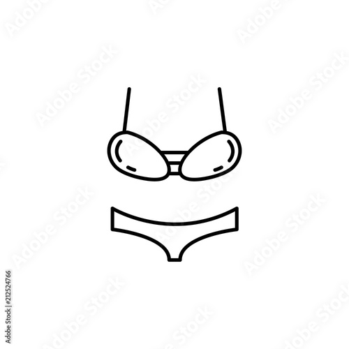 swimsuit icon. Element of make up and cosmetics icon for mobile concept and web apps. Outline dusk style swimsuit icon can be used for web and mobile