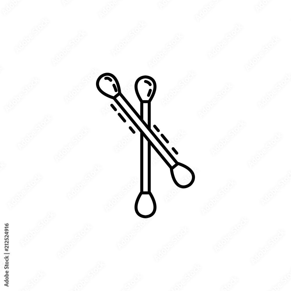 eared sticks icon. Element of make up and cosmetics icon for mobile concept and web apps. Outline dusk style eared sticks icon can be used for web and mobile eared sticks icon. Element of make up and cosmetics icon for mobile concept and web apps. Outline dusk style eared sticks icon can be used for web and mobile
