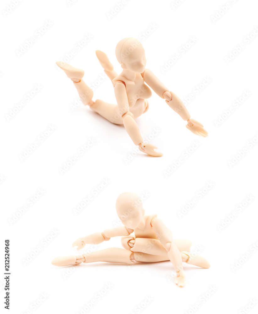 Plastic joint reference doll isolated Plastic joint reference doll isolated