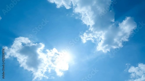Wallpaper Mural cloud sky time lapse , cloud moving and sun light 4K resolution video Torontodigital.ca