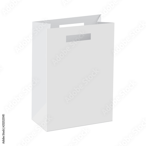 Blank of paper bag template. Vector.