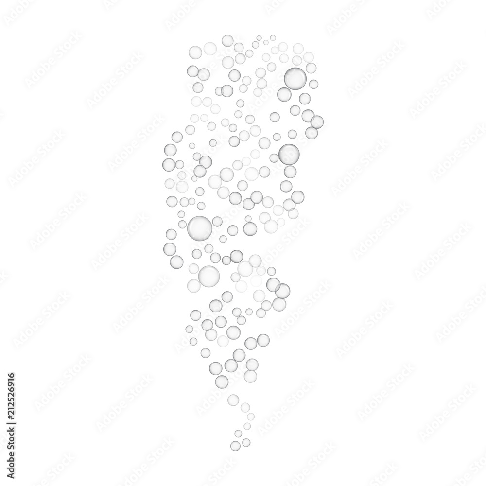 Underwater air bubbles. Fizzy sparkles in water or champagne. Effervescent drink concept. Vector illustration. Underwater air bubbles. Fizzy sparkles in water or champagne. Effervescent drink concept. Vector illustration.
