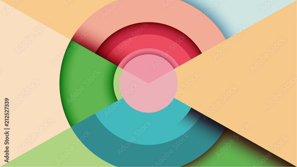 Obraz premium Geometric circle shapes abstract background.Vector illustration.