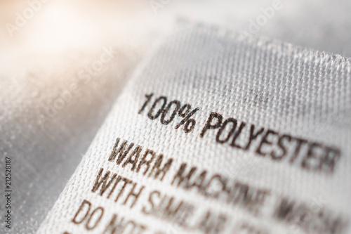 Polyester fabric Clothing label with laundry instructions