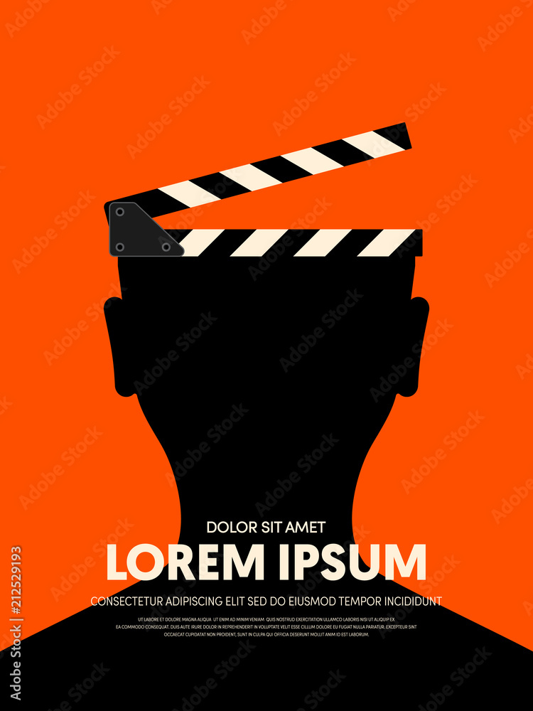 Movie and film modern retro vintage poster background Stock Vector | Adobe  Stock