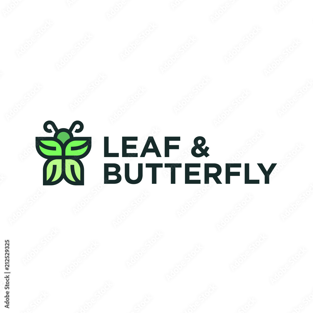 Fototapeta premium Leaf & Butterfly.