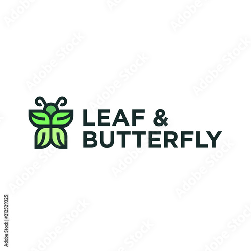 Leaf & Butterfly. (ID: 212529325)
