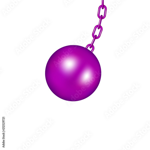 Wrecking ball in purple design 