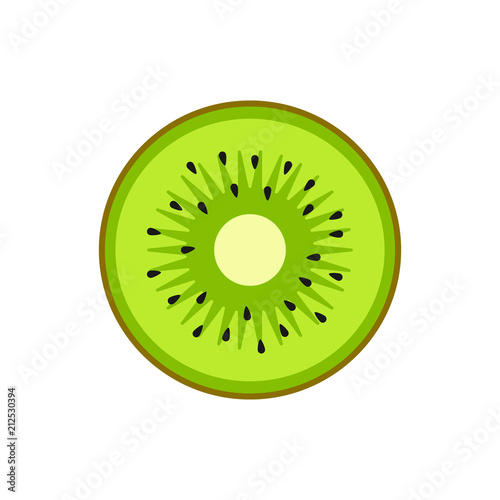 Kiwi illustration. Vector. Flat design.