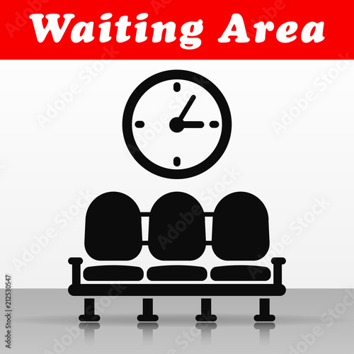 waiting area vector icon design