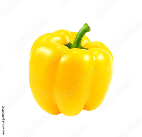 yellow sweet pepper on white background. photo