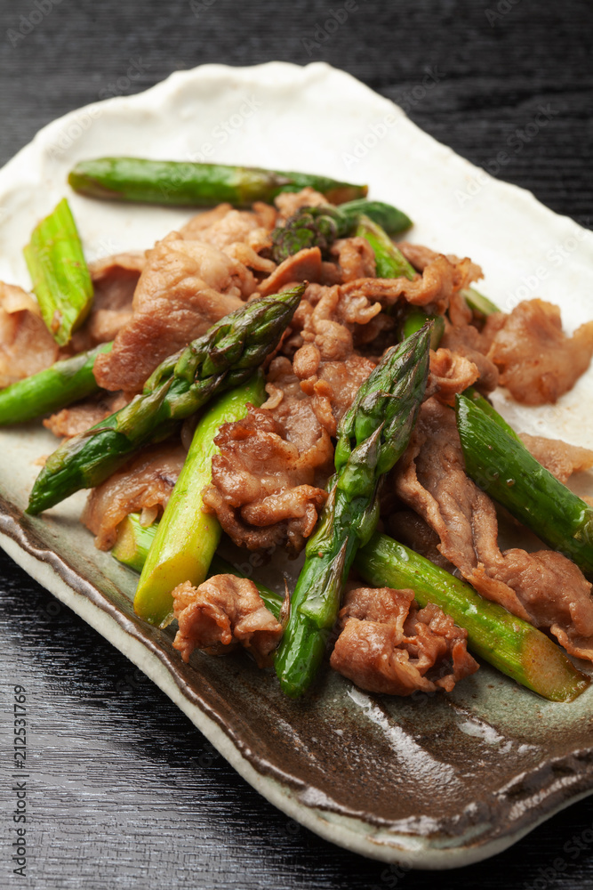 アスパラと豚肉の炒め物 アスパラと豚肉の炒め物