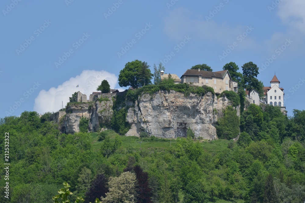 Site du château d'Ornans, massif du Jura, France