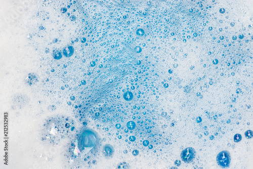 soap foam with bubbles macro background photo