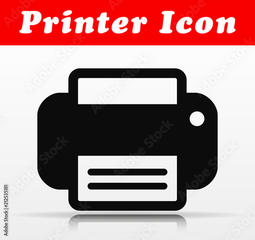 black printer vector icon design