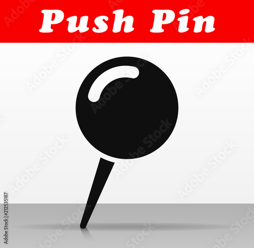 push pin vector icon design