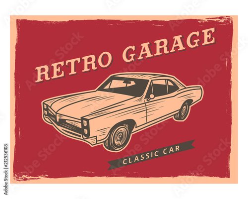 retro garage classic car old school vintage 