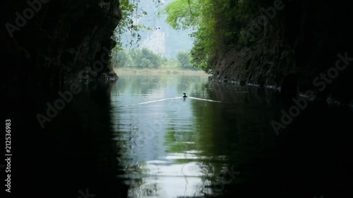 vessel in ning bing cave most popular traveling destination in northern vietnam photo