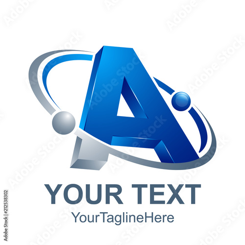 3d abstract Letter A logo design template elements. abstract letter A. Business corporate letter A logo design vector.