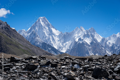Gasherbrum mountain massif in Karakoram range, K2 trek, Pakistan photo