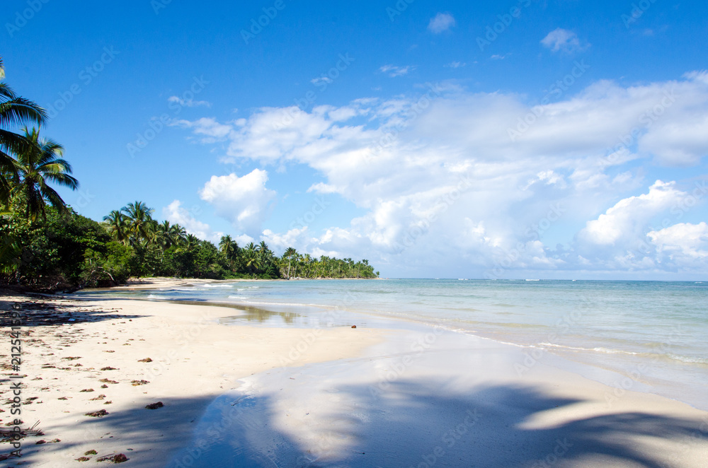 Ferien, Tourismus, Sommer, Sonne, Strand, Meer, Glück, Entspannung, Meditation: Traumurlaub an einem einsamen, karibischen Strand :)