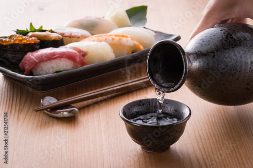 日本酒とお寿司