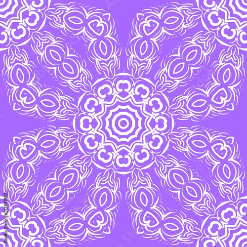 Seamless vector pattern. Geometric floral ornament. For Interior decoration, wallpaper, presentation, fashion design, print