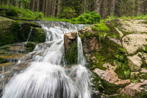 The Elbe (Labe) river in the mountains of Czech Republic photo