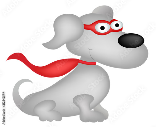 Superhero dog cartoon character
