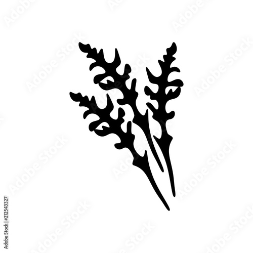 Arugula salad silhouette