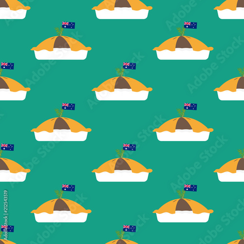 Meat pie seamless pattern