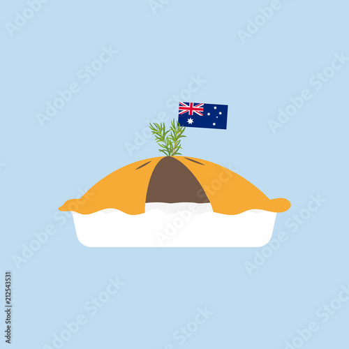Meat pie illustration