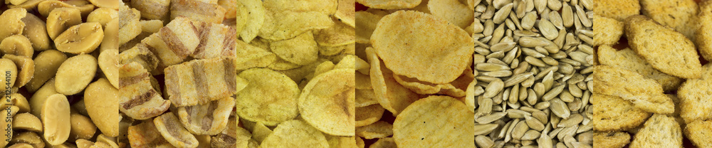 Potato chips snacks, corn, cracker