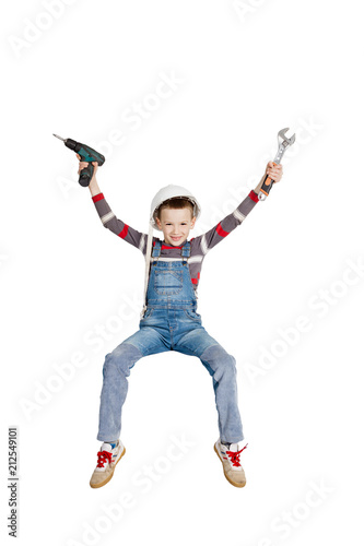 Joyful Boy Builder Fitter photo