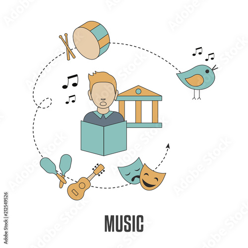 School subjects design concept