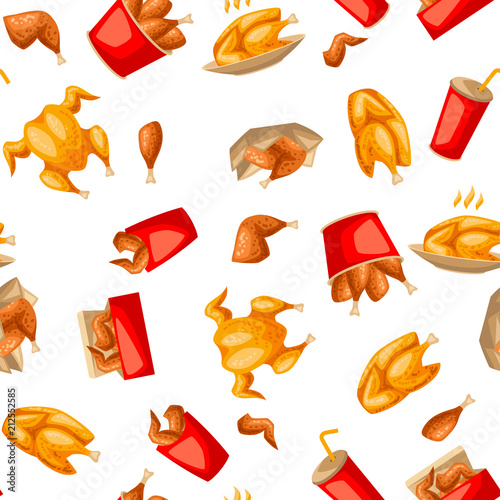 Fast food fried chicken meat.