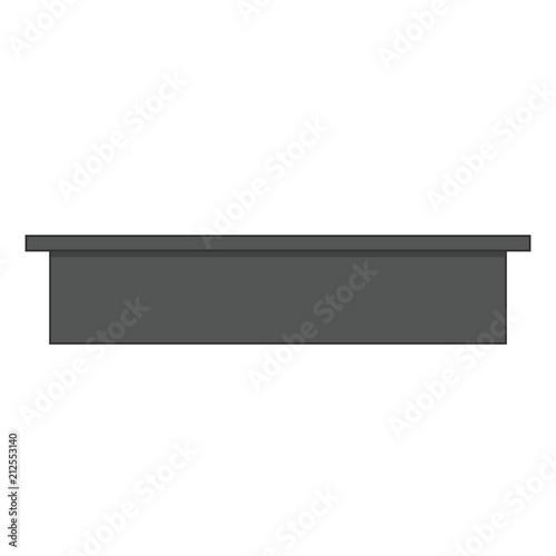 Long Table flat icon. . Flat style design, vector illustration.