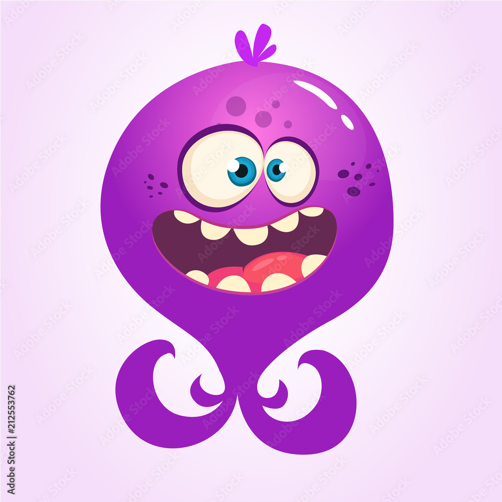 Funny cartoon alien. Vector illustration Funny cartoon alien. Vector illustration