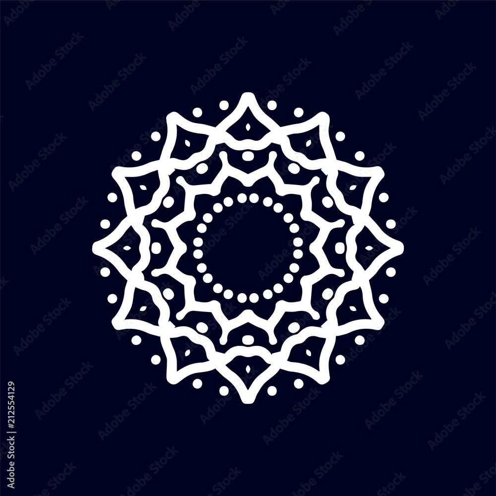 mandala Floral circle logo vector element. floral logo template