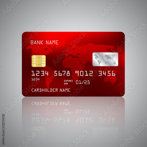 Realistic detailed credit card