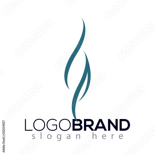 BP Initial Letter With Abstract soft line logo vector element