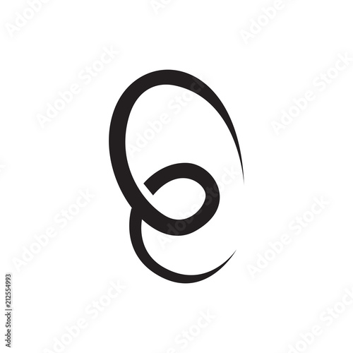 E Letter line abstract Logo vector element