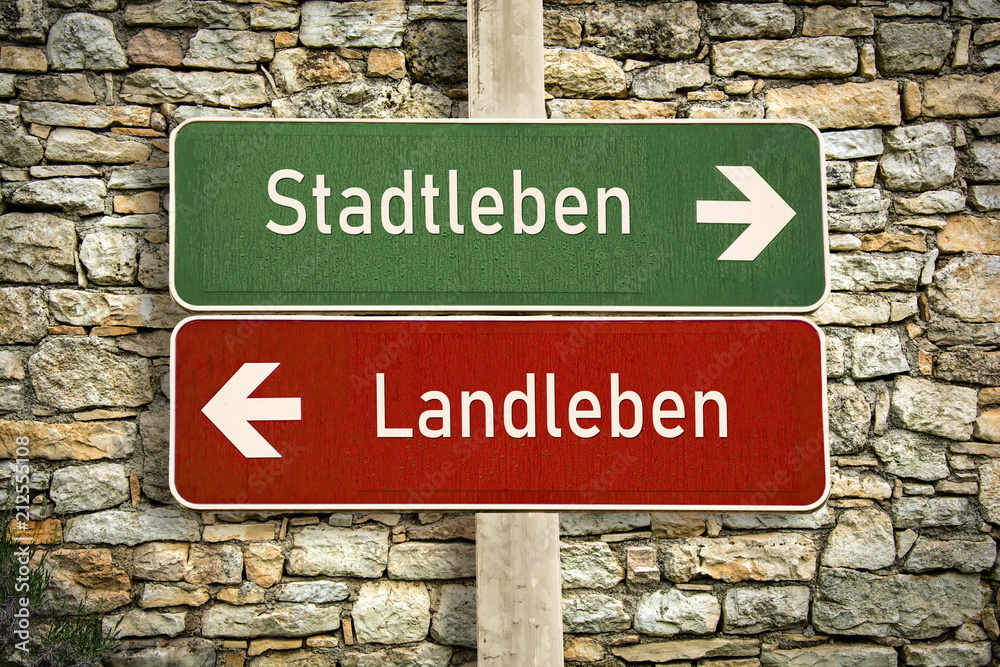 Fototapeta premium Schild 316 - Stadtleben